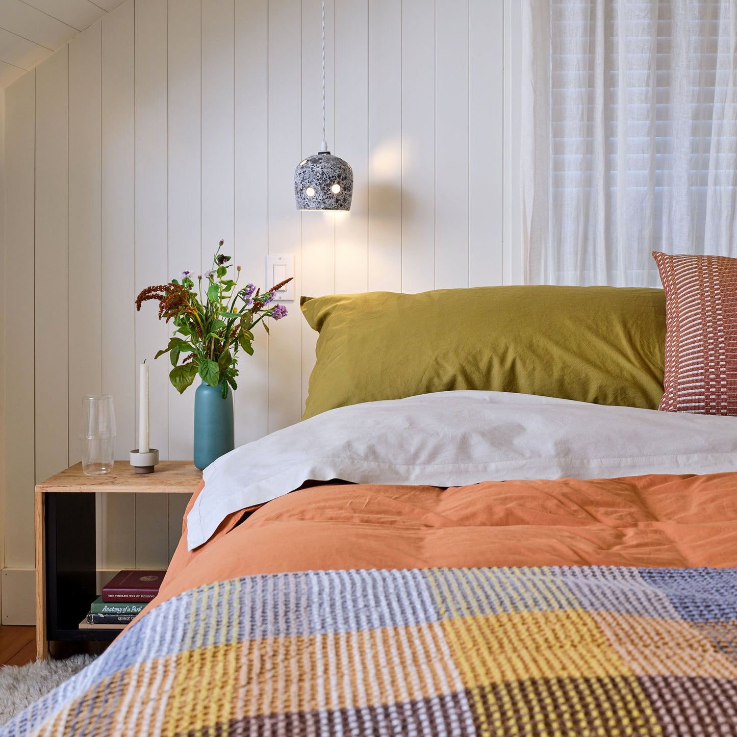 Percale Cotton Sheet Set in Coccio Brown