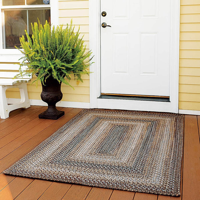 Wildwood Brown Braided Outdoor Rug