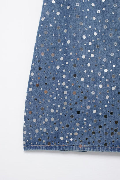 Comfortable Sleeveless Slim Casual Denim Short Dress