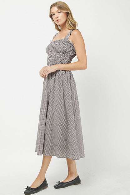 Langley Check Midi Dress