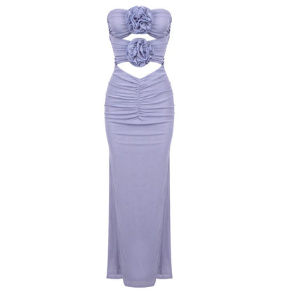 Floral Cutout Maxi Dress