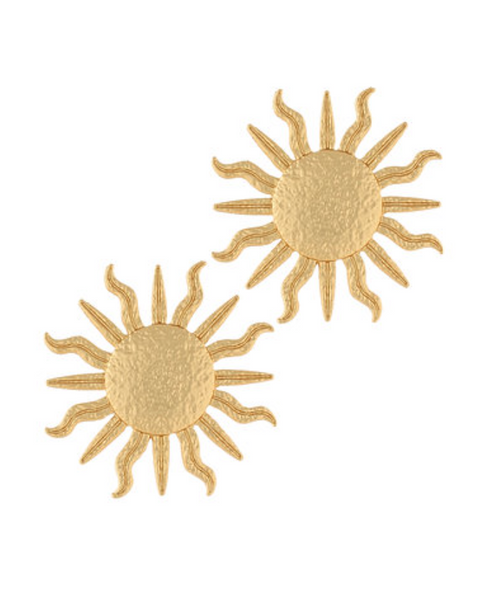 Hammered & Textured Sunburst Earrings