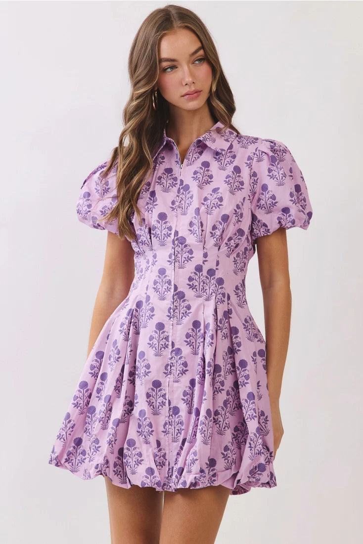 Finley Floral Puff Sleeve Mini Dress