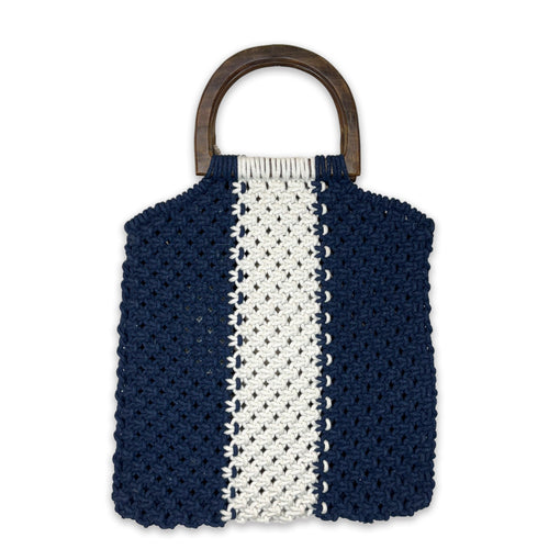 Bali Bag – Cotton Macrame Handbag with Stripes