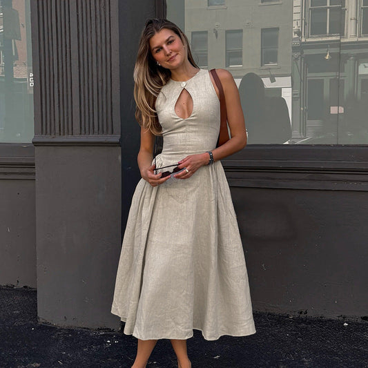 Midi Dress Cutout A Line