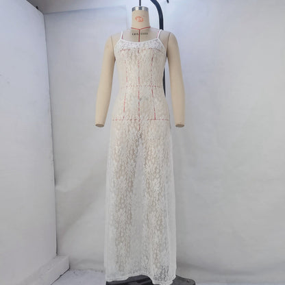Lace Transparent Sling Dress High-Grade Beach Party Sexy