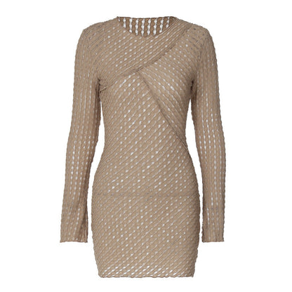 Dress Slim Fit Long Sleeve Ripped Hip for