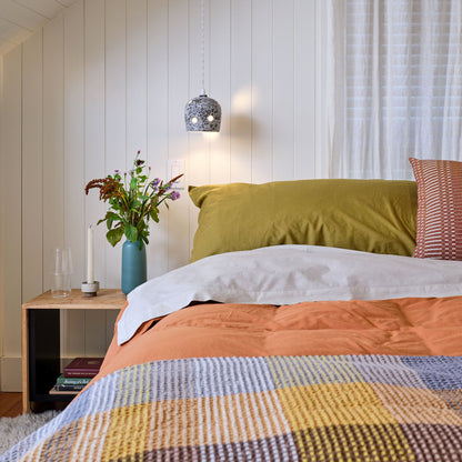 Percale Cotton Sheet Set in Coccio Brown