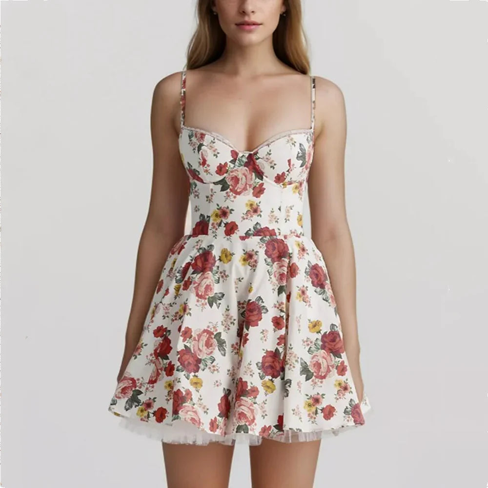 Floral Corset Mini Dress