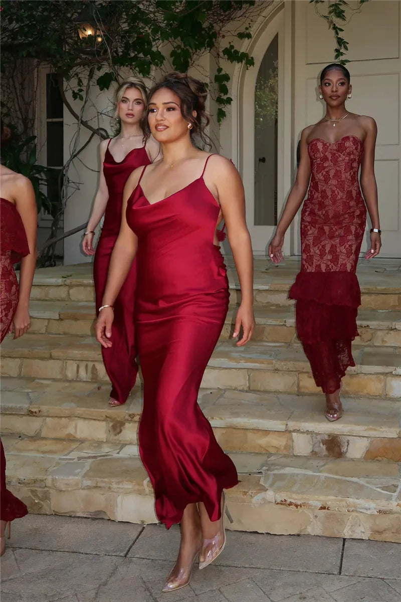 Floral Draped Open Back Spaghetti Strap Maxi Dress