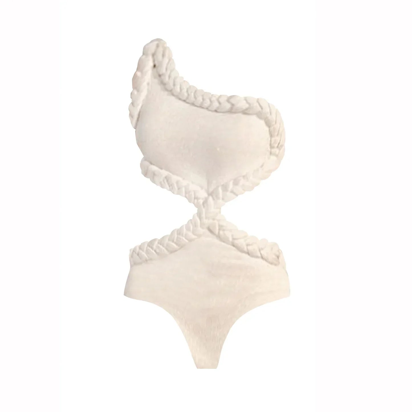 Cut Out One Piece High Waist Bodysuit Crochet Dress