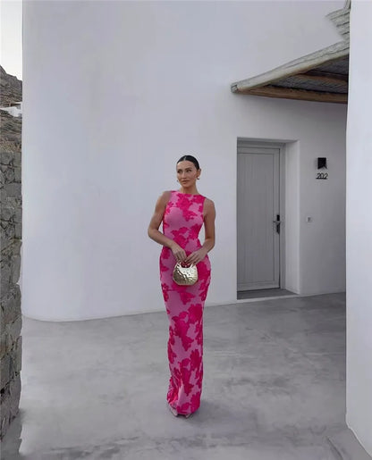 Floral Embroidered Maxi Dress