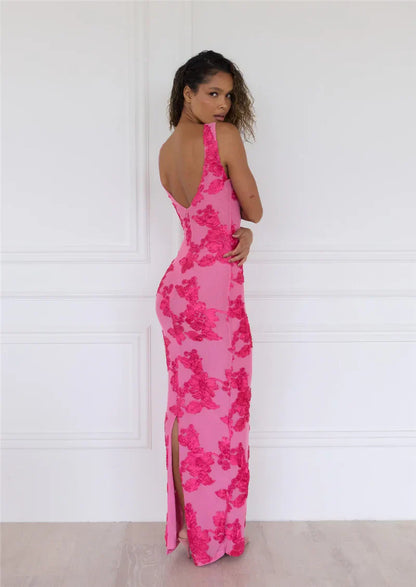 Floral Embroidered Maxi Dress
