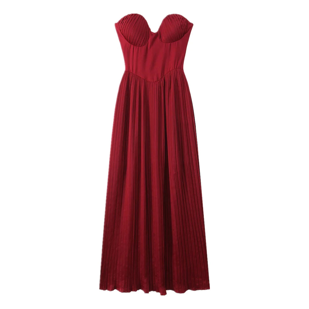 Chest With Pad Corset style Strapless Dress