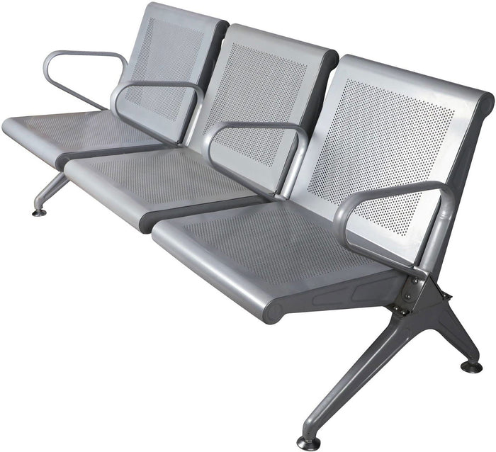 Airport Waiting Chair with Anti-Skid Base and Seat Design Providing Chrome Finish and Ergonomic Design for Terminals