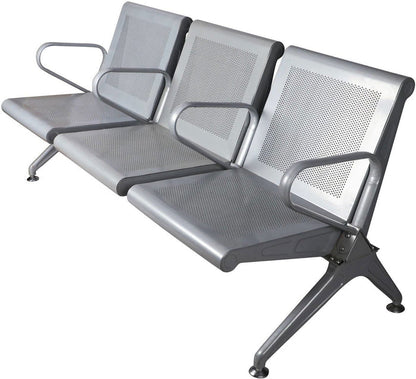 Airport Waiting Chair with Anti-Skid Base and Seat Design Providing Chrome Finish and Ergonomic Design for Terminals