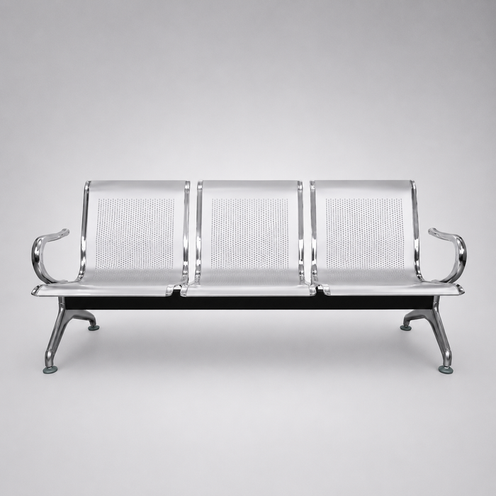 Airport Waiting Chair with Anti-Skid Base and Seat Design Providing Extra Comfort During Wait Time
