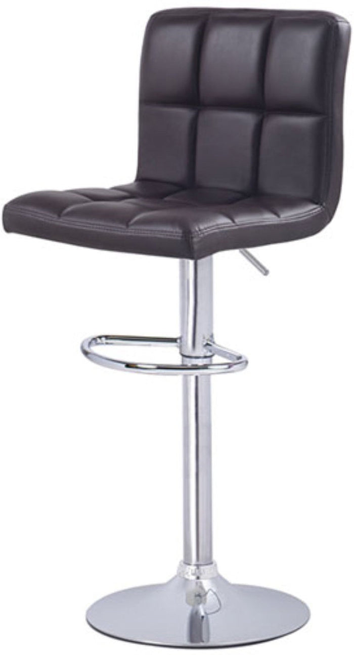 Bar Stool Chair With Metal Chrome Base Leatherette -