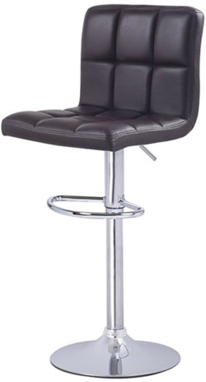 Bar Stool Chair With Metal Chrome Base Leatherette -