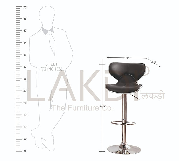 Bar Stool Metal Chrome Base Horse Shape Leatherette -