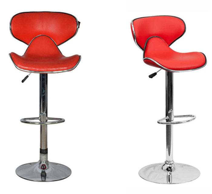 Bar Stool with Height Adjustable Metal Chrome Base -