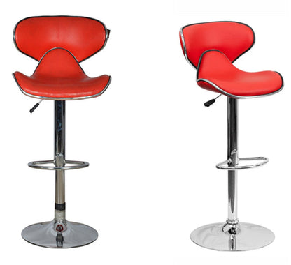 Bar Stool with Height Adjustable Metal Chrome Base -