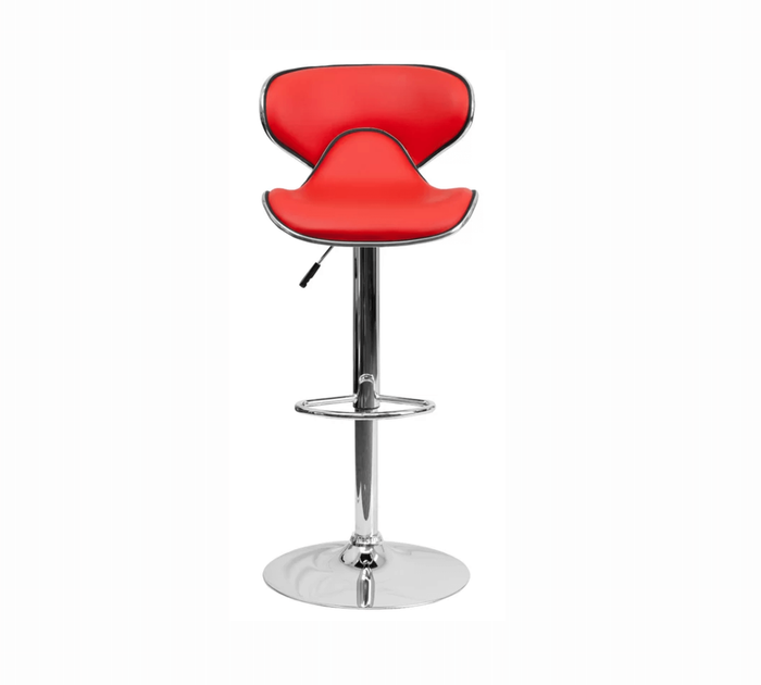 Bar Stool with Height Adjustable Metal Chrome Base