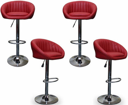 Bar Stool with Height Adjustable Metal Chrome Base