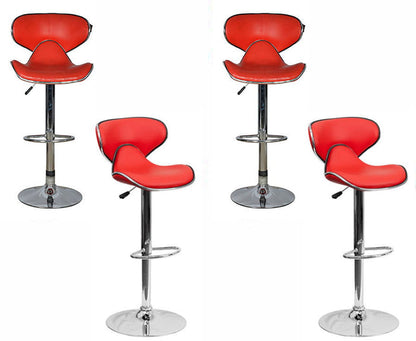 Bar Stool with Height Adjustable Metal Chrome Base