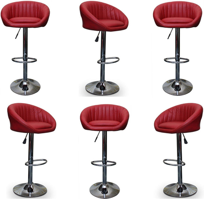 Bar Stool with Height Adjustable Metal Chrome Base