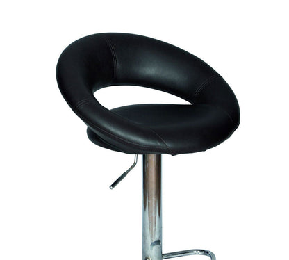 Bar Stool With Height Adjustable Metal Chrome Finish Base -