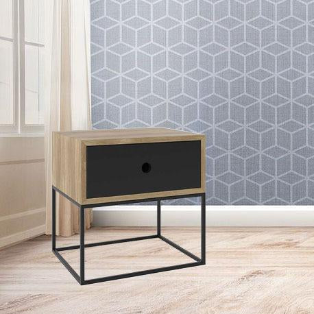 Bedside Table with Compact Drawer and High Durable for Night Essentials Storage for Bedrooms