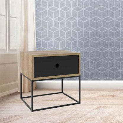 Bedside Table with Compact Drawer and High Durable for Night Essentials Storage for Bedrooms