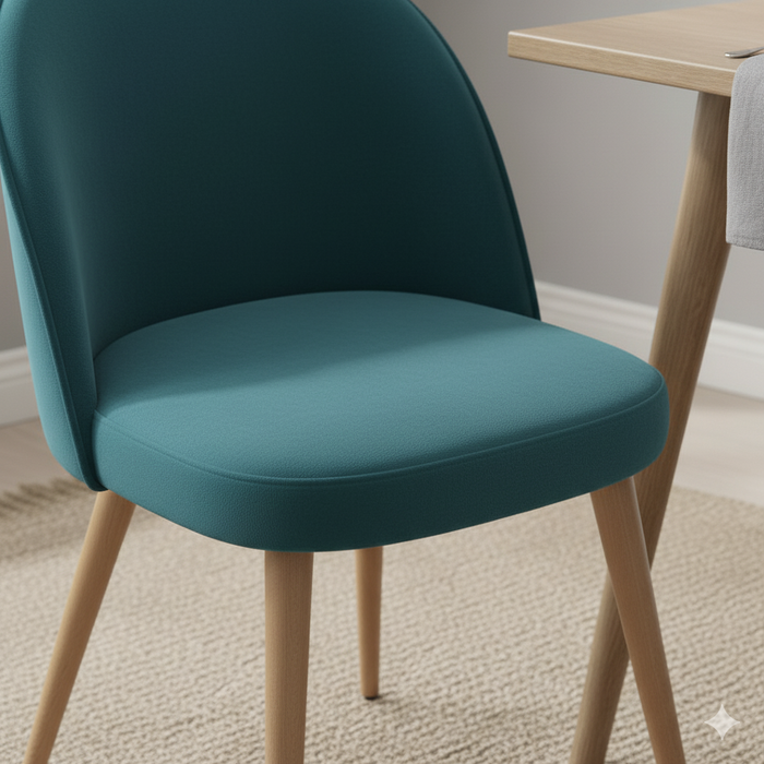 Best Mid-Century Modern Velvet Dining Chair with Wooden Legs