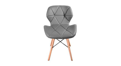 Cafe Chair in Wooden Legs Base Leatherette