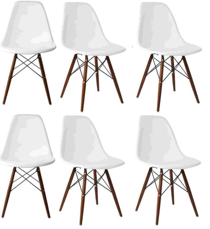 Cafe Chair in Wooden Legs Base PP Molded -