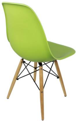Cafe Chair in Wooden Legs Base PP Molded -
