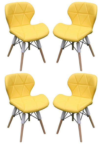 Yellow / 4 Chairs