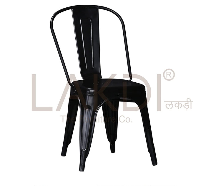 Cafe Chair With Metal Frame Legs Base