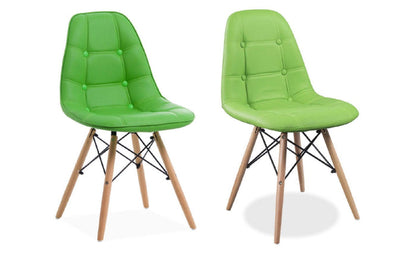 Coffee Chairs in Wooden Legs Frame Base Leatherette