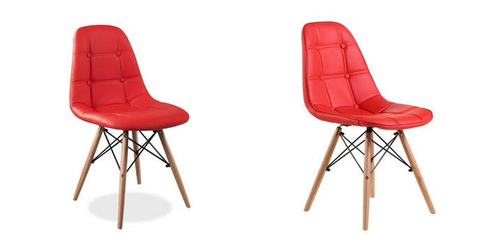 Coffee Chairs in Wooden Legs Frame Base Leatherette