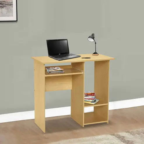 Professional office table with elegant wooden texture