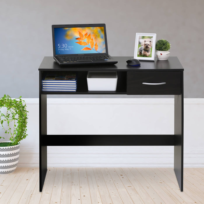 Wooden office workstation with minimalist modern design