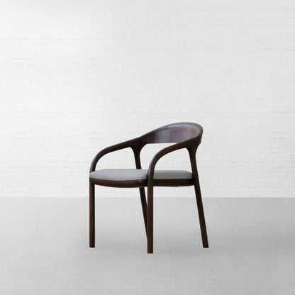 Elegant Mid-Century Modern Dining Chair - Solid Wood & Upholstered Comfort for Home Furniture