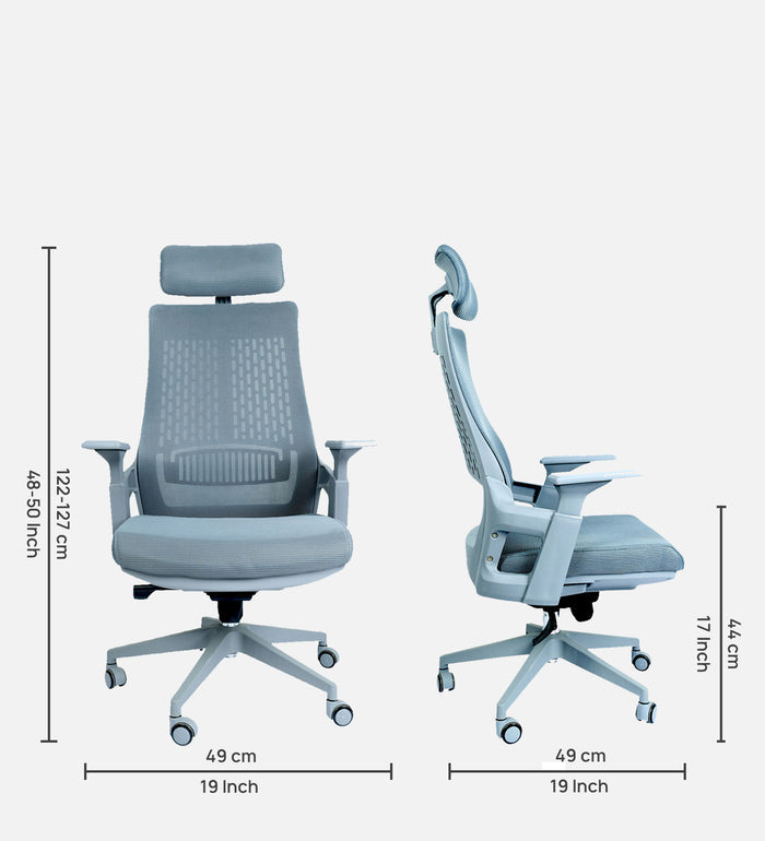 Ergonomic Executive High Back Fabric Office Chair with Adjustable Headrest, Lumbar Support, Swivel and Height Adjustable Mechanism for Office
