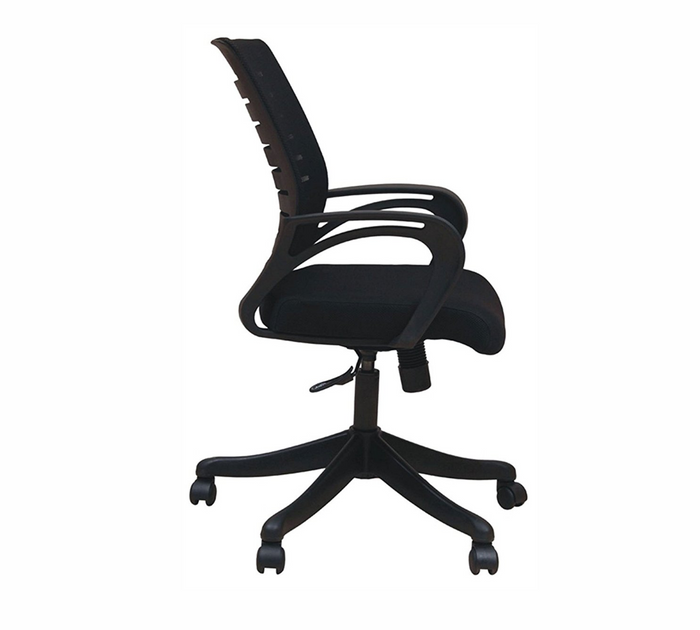 Ergonomic Mid Back Mesh Office Chair with Cushioned Seat, Armrests & Swivel Base for Work and Home Use