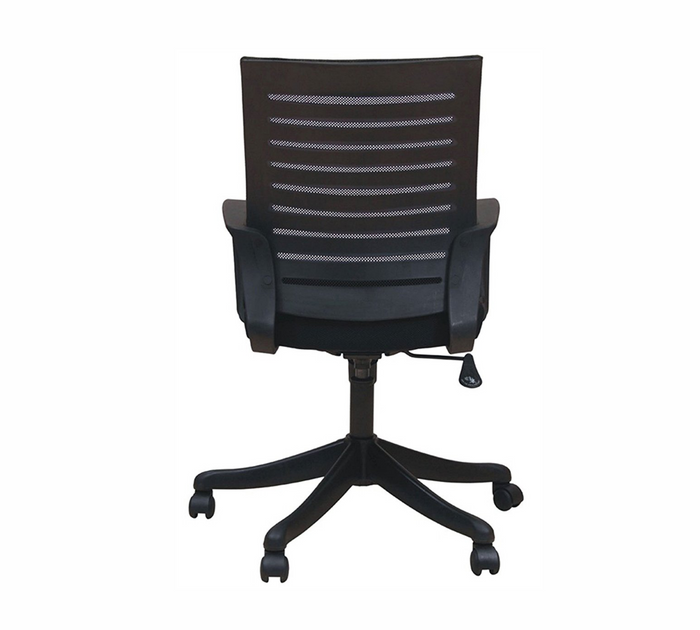 Ergonomic Mid Back Mesh Office Chair with Cushioned Seat, Armrests & Swivel Base for Work and Home Use