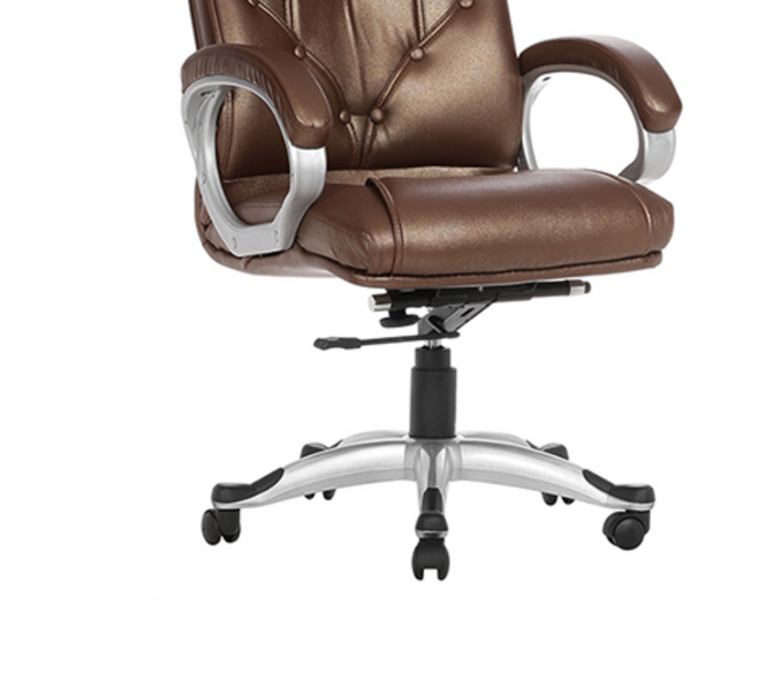Executive Leatherette Office Chair with Adjustable Headrest, Ergonomic High Back, Cushioned Seat, Smooth Swivel, Durable Chrome Base for Office Use