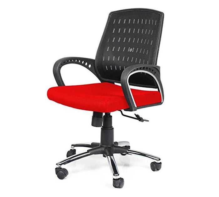 Executive Medium Back Mesh Chair and Ergonomic Design with Height Adjustable Chrome Base for Office Furniture