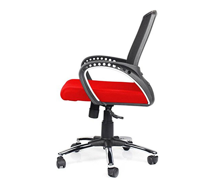 Executive Medium Back Mesh Chair and Ergonomic Design with Height Adjustable Chrome Base for Office Furniture